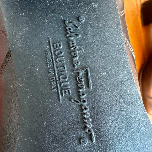 **Salvatore Ferragamo Brown Leather Ankle Boots** - Picture 11 of 11